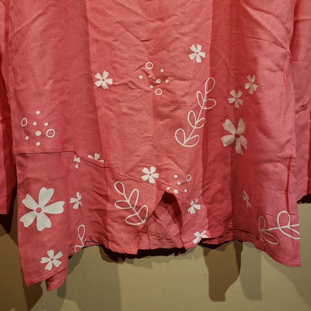 Misslook Womens  2XL Pink Long Sleeve Blouse - Picture 4 of 8